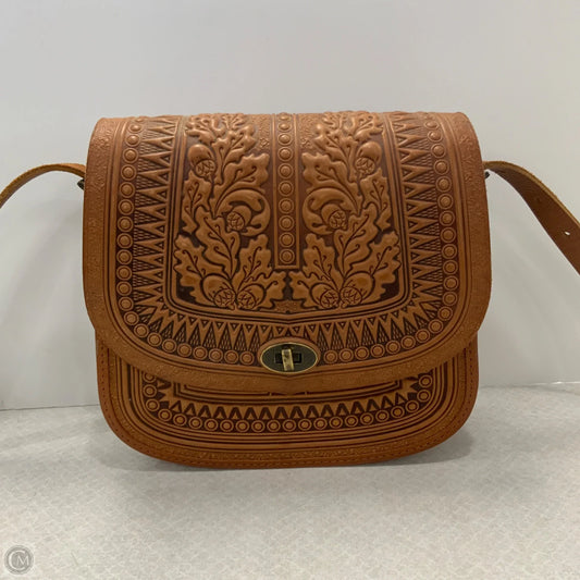 Crossbody Leather By Anmap, Size: Medium