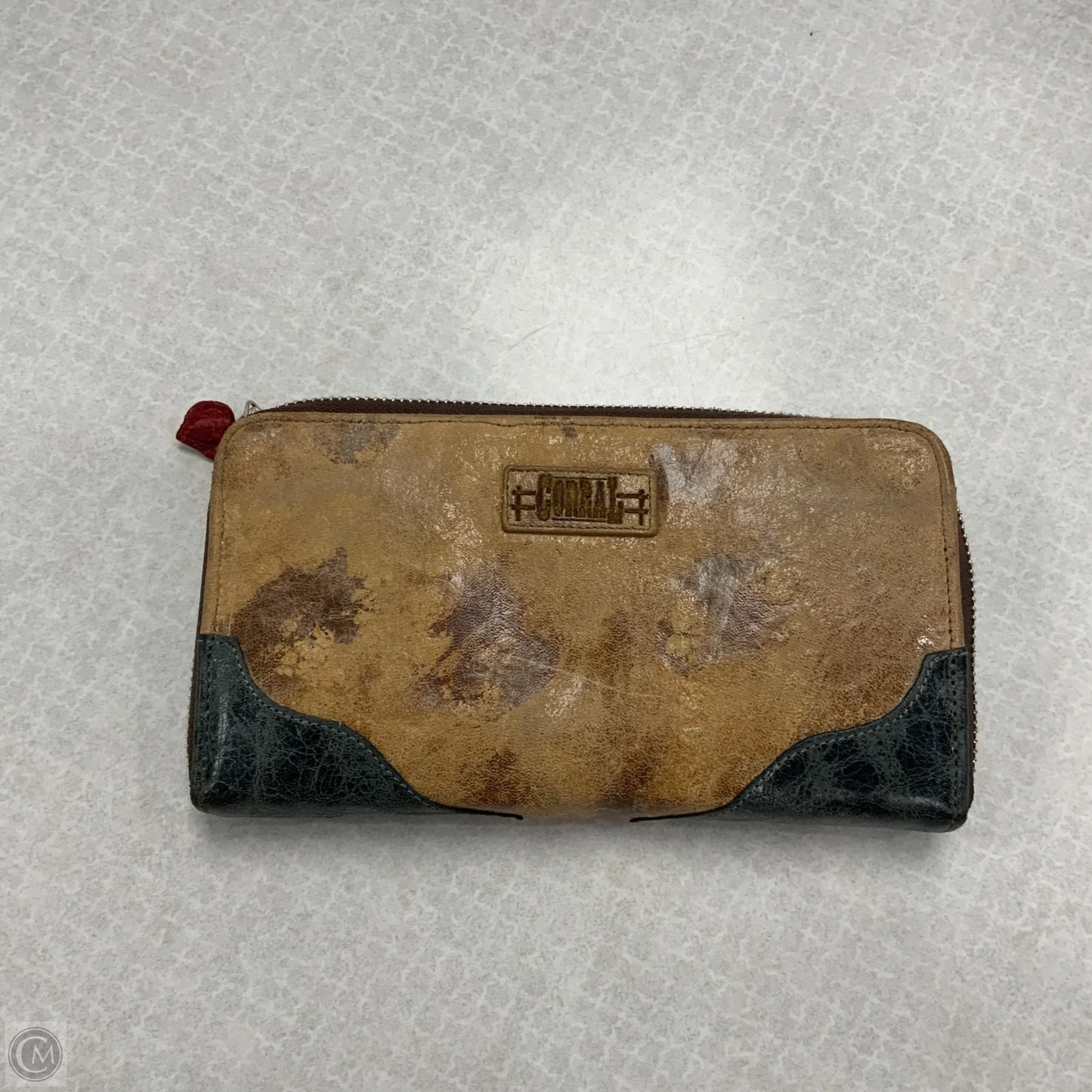 Wallet Leather By Corral, Size: Medium