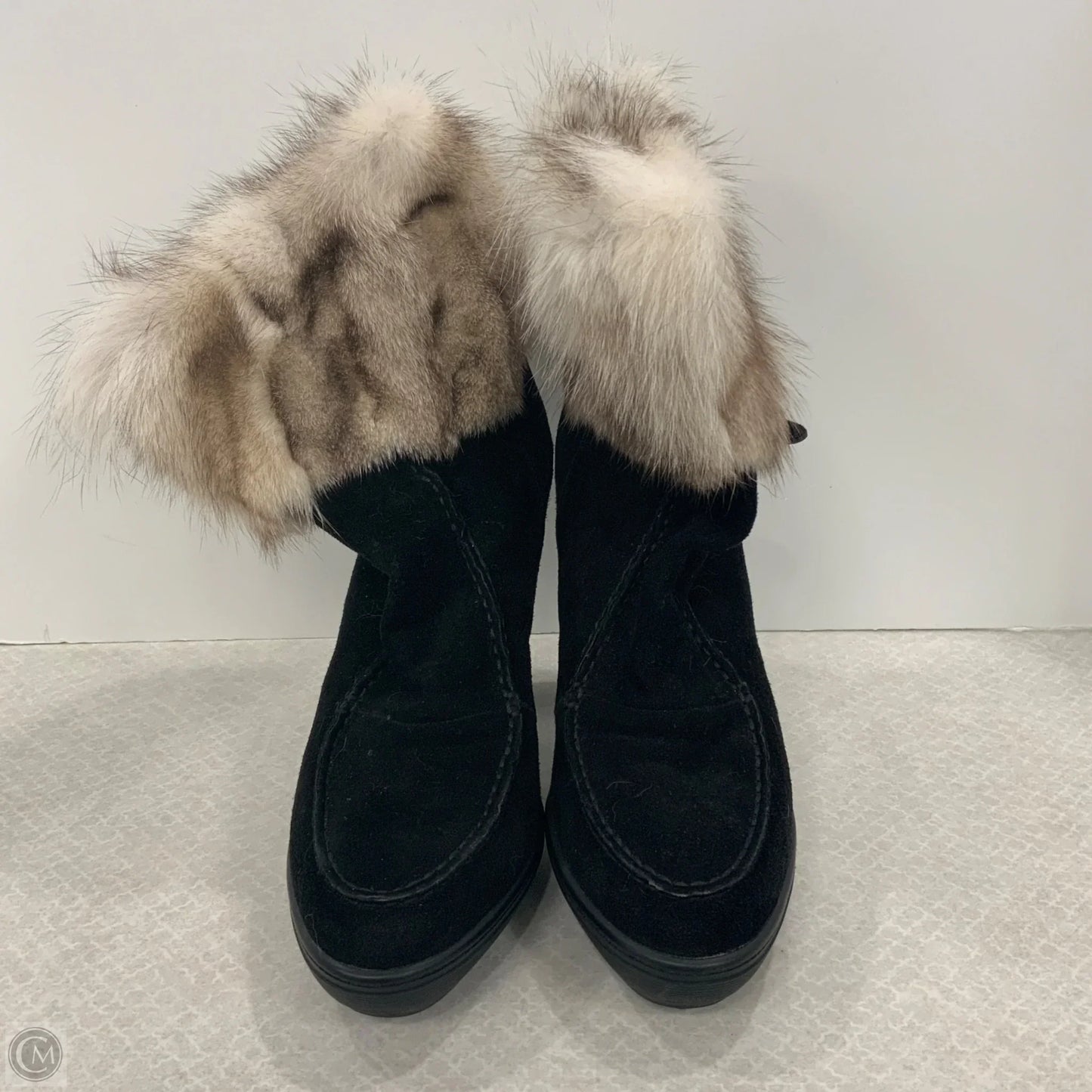 Boots Luxury Designer By Tods In Black, Size: 9.5