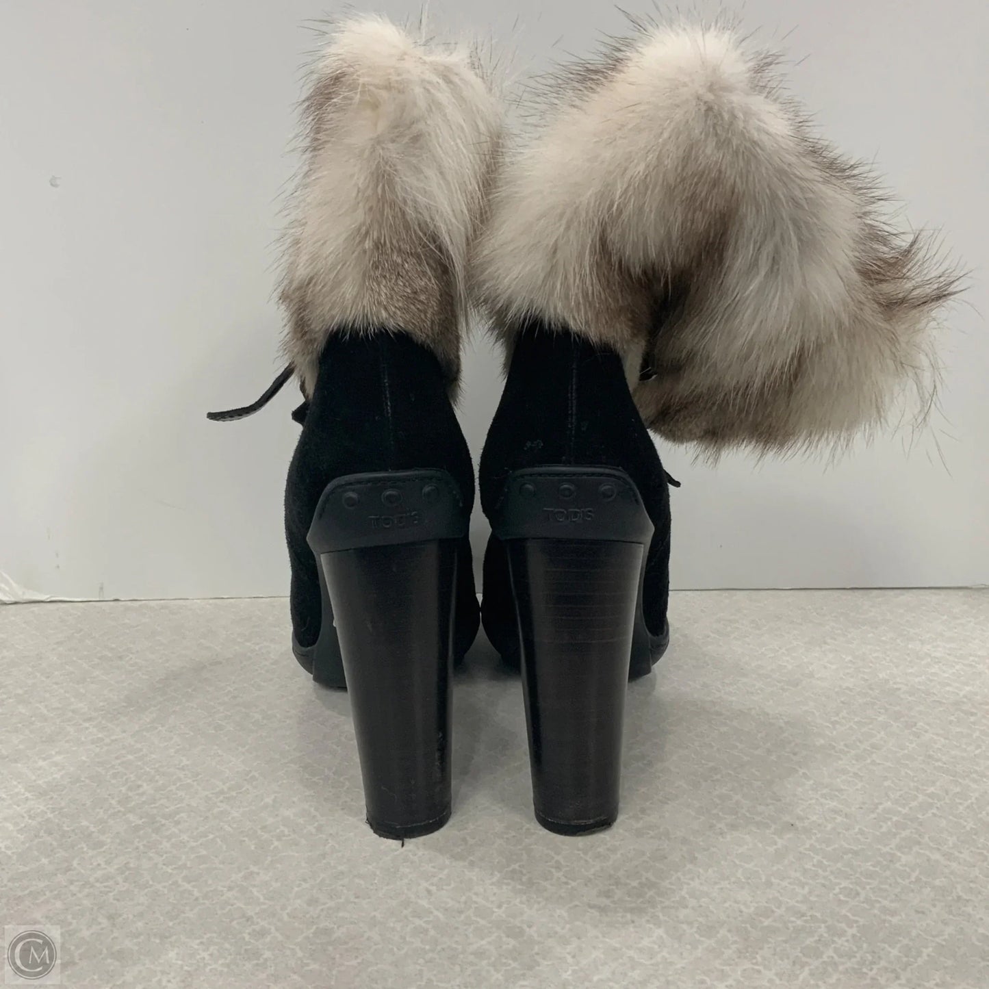 Boots Luxury Designer By Tods In Black, Size: 9.5