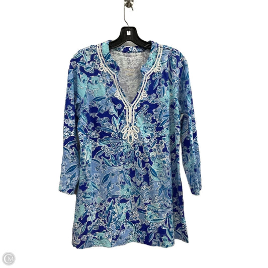 Top Long Sleeve By Lilly Pulitzer In Blue, Size: M