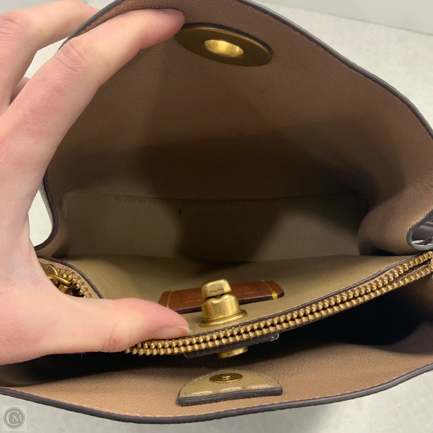 Handbag Designer By Coach, Size: Medium