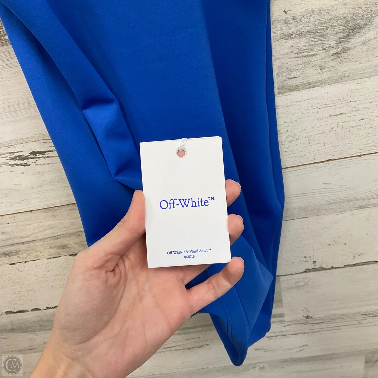 Dress Luxury Designer By Off-white In Blue, Size: 4