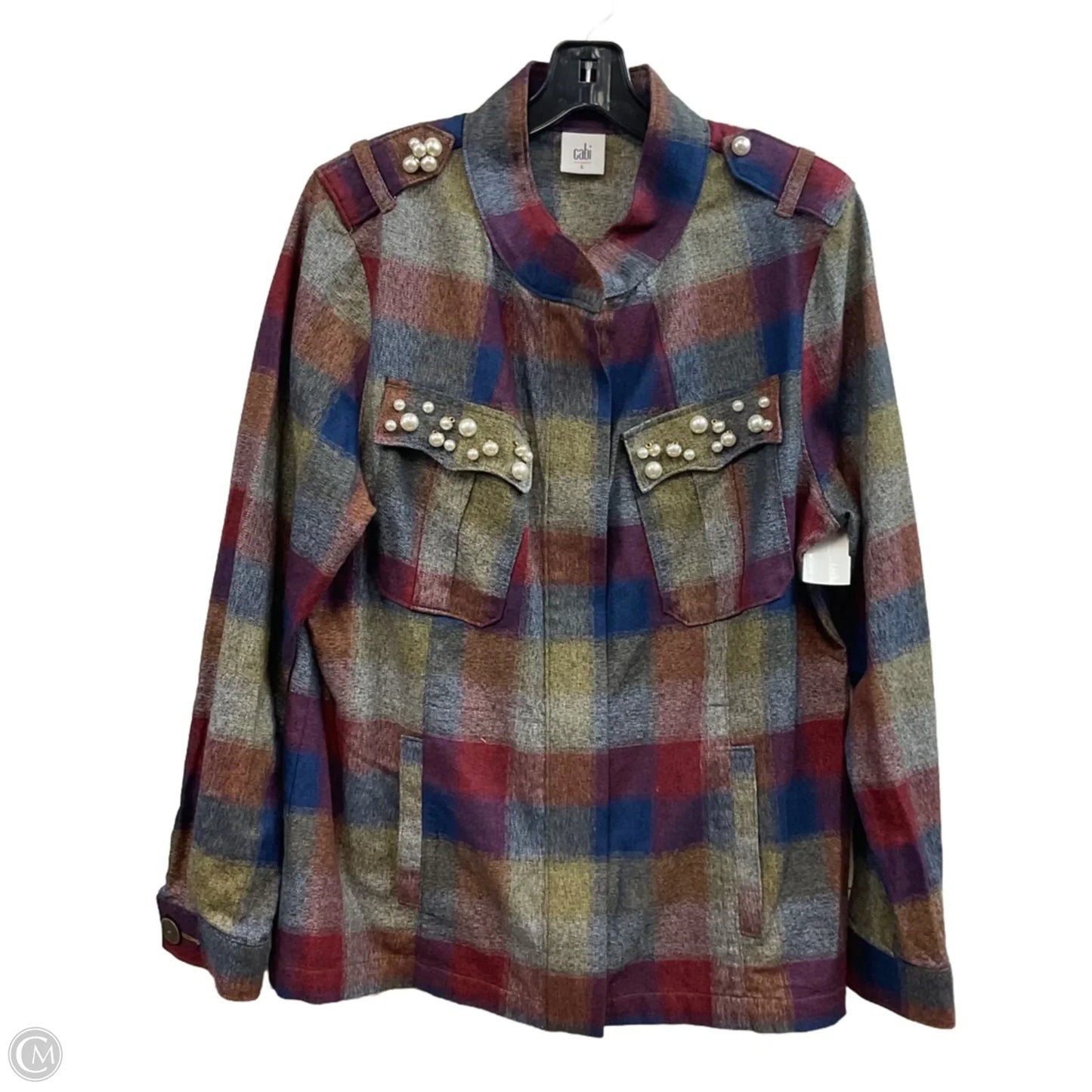 Jacket Other By Cabi In Blue & Red, Size: L