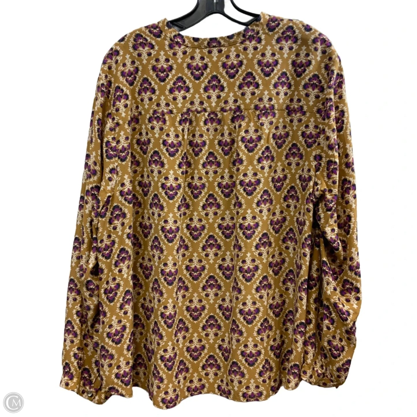 Blouse Long Sleeve By J. Jill In Brown, Size: 2x