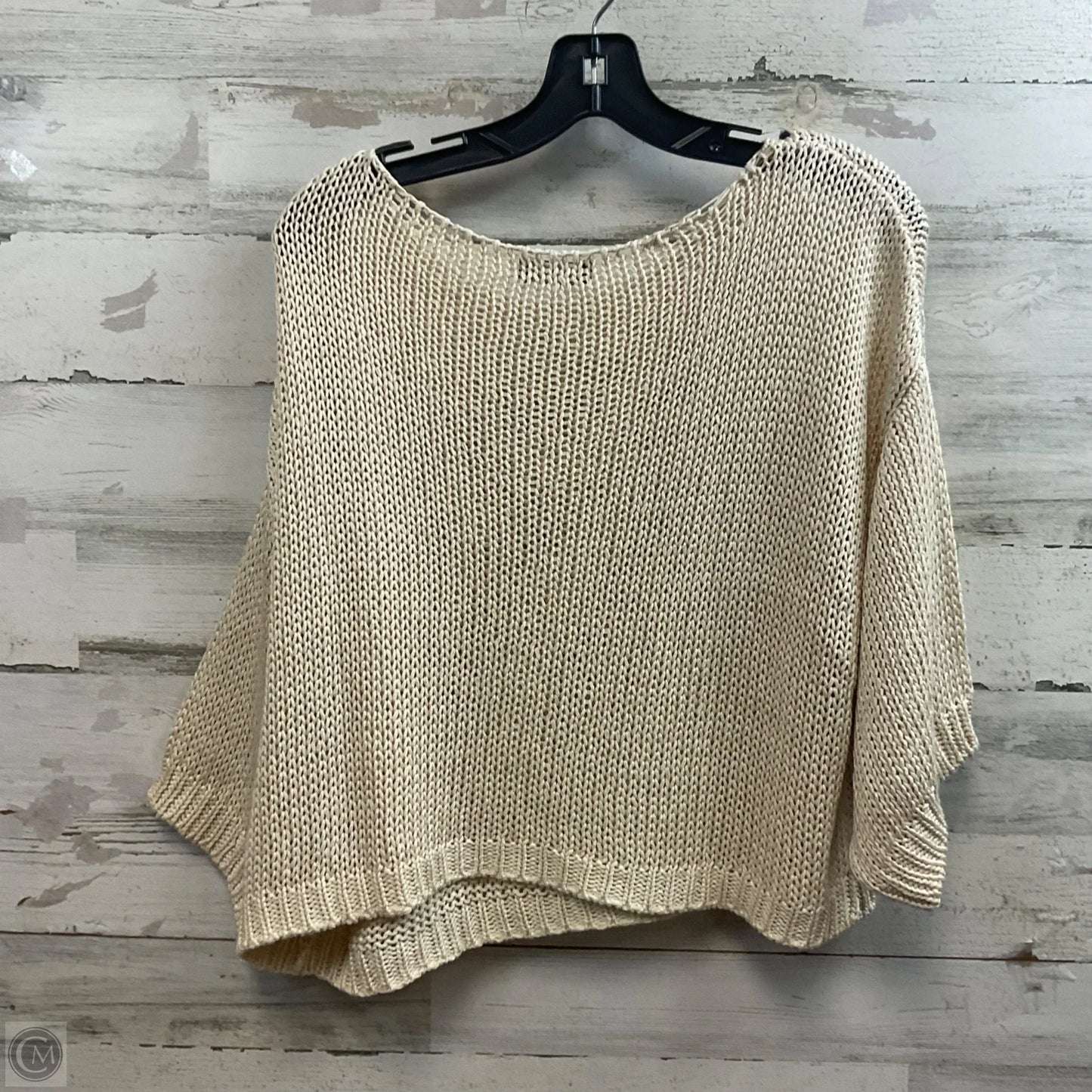 Sweater Short Sleeve By Ch In Tan, Size: L