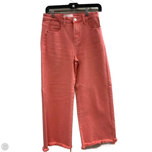 Jeans Wide Leg By Risen In Pink Denim, Size: 4