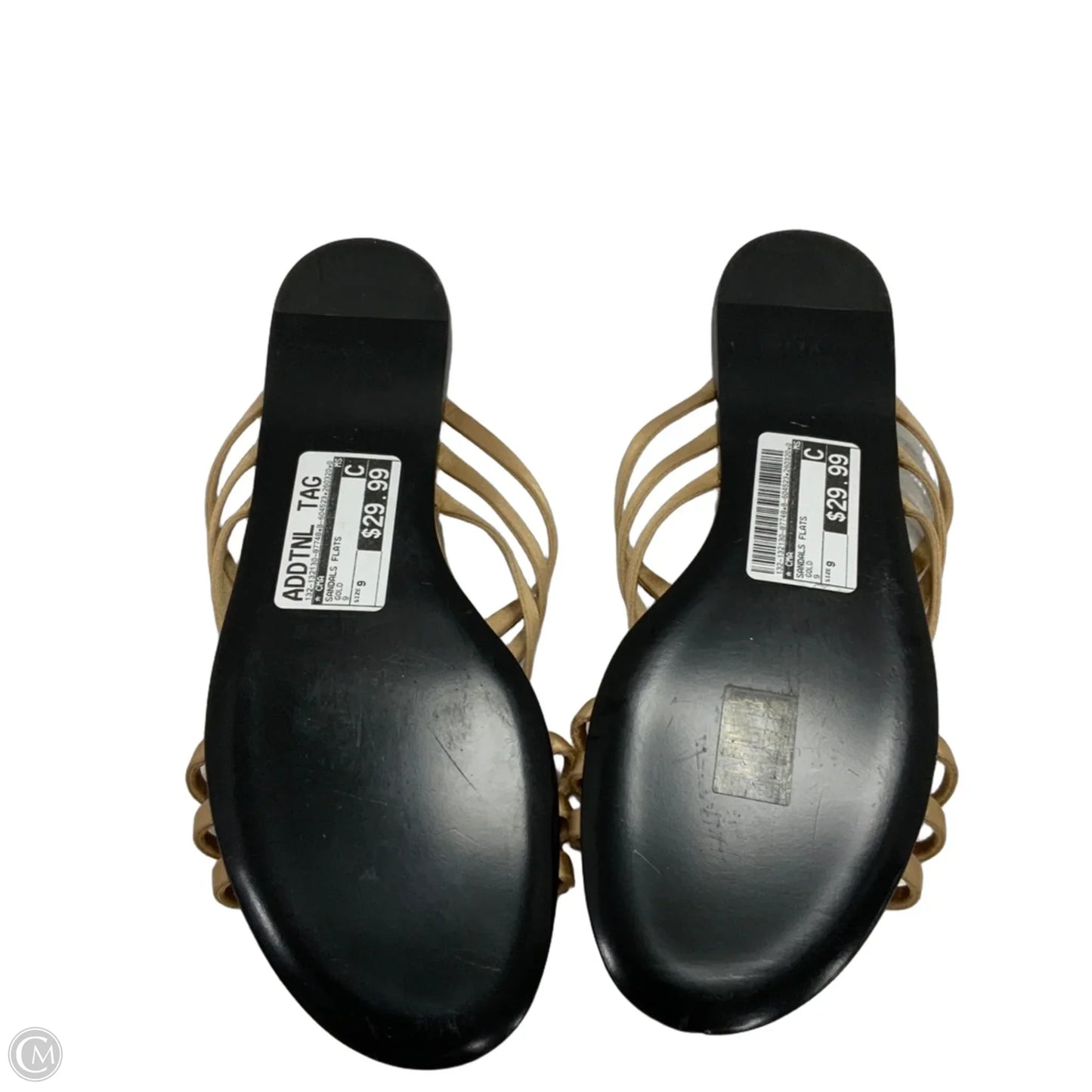 Sandals Flats By Cma In Gold, Size: 9