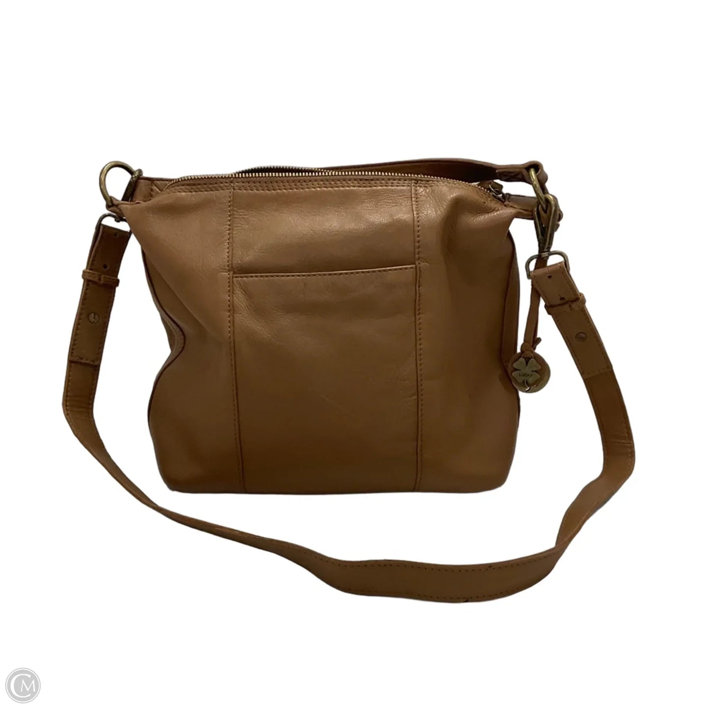 Handbag Leather By Lucky Brand, Size: Medium