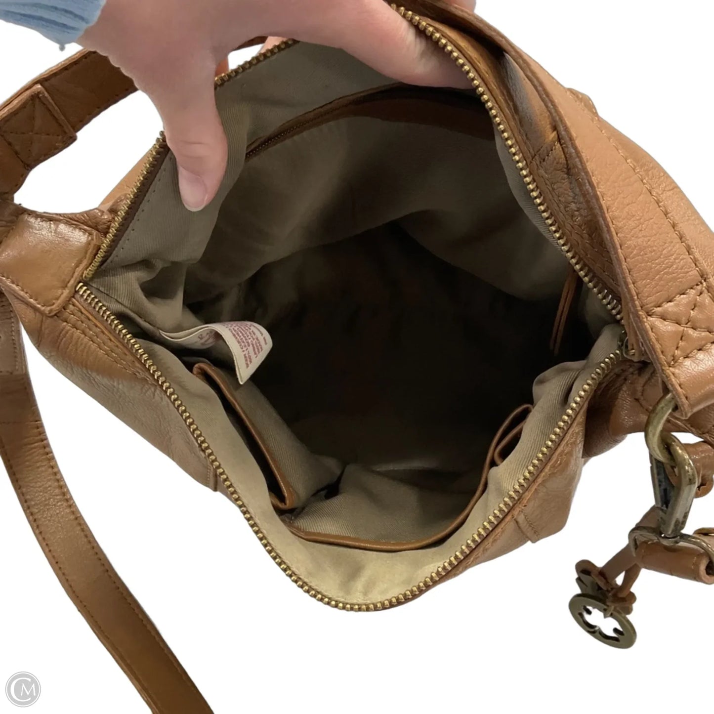 Handbag Leather By Lucky Brand, Size: Medium