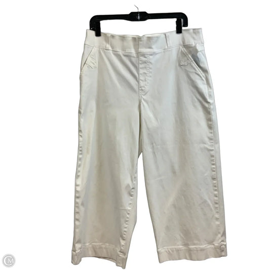 Jeans Cropped By Spanx In White Denim, Size: 1x