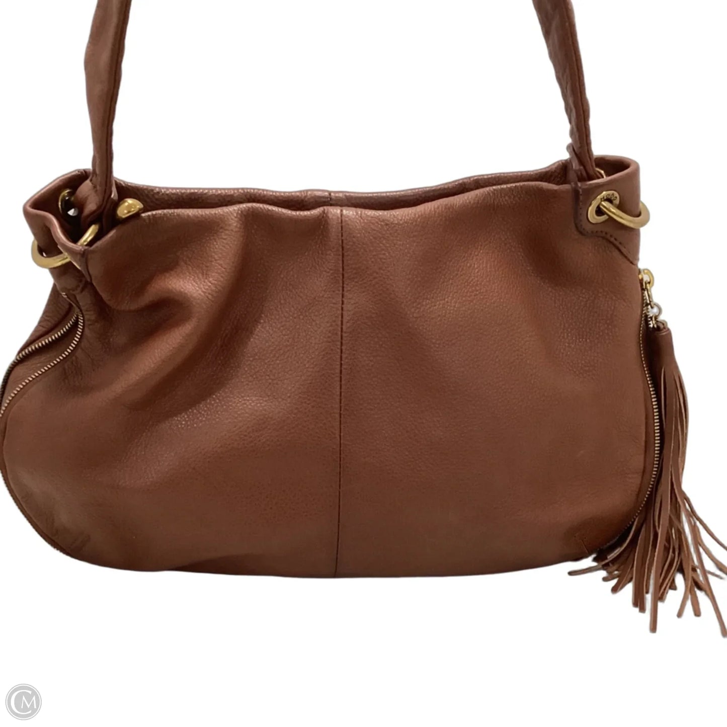 Handbag Leather By Hobo Intl, Size: Medium