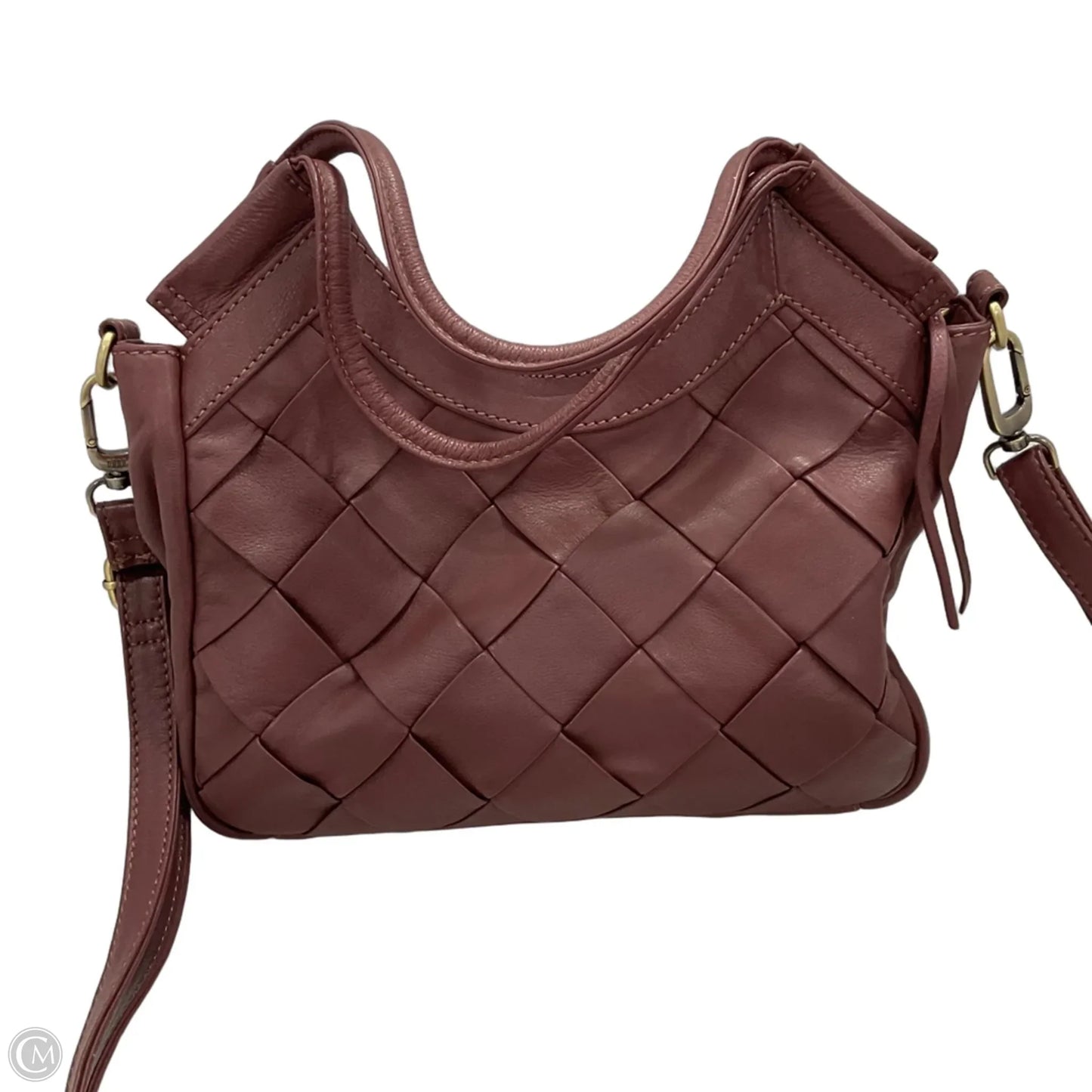 Handbag Leather By Hobo Intl, Size: Medium