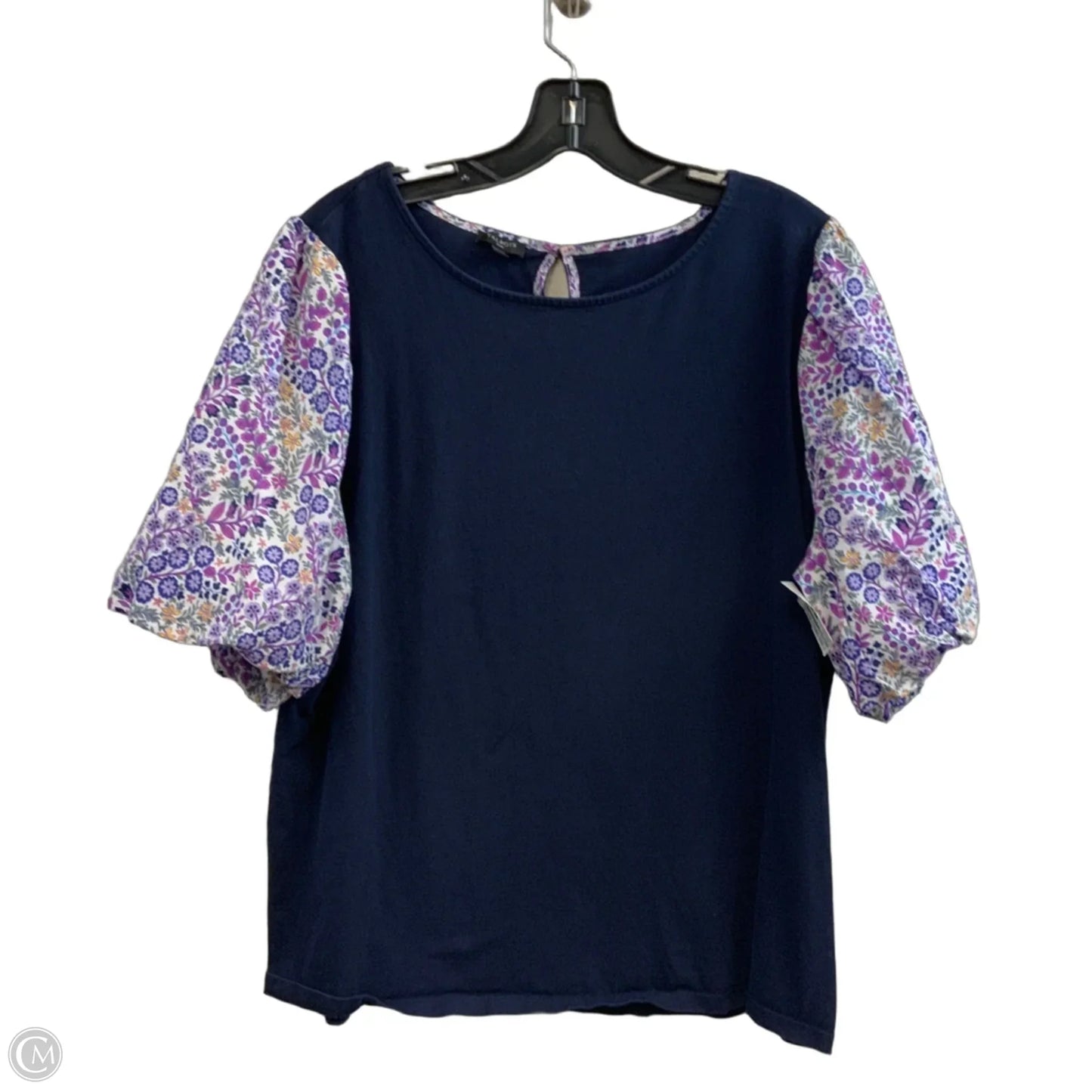 Top Short Sleeve By Talbots In Blue, Size: 2x
