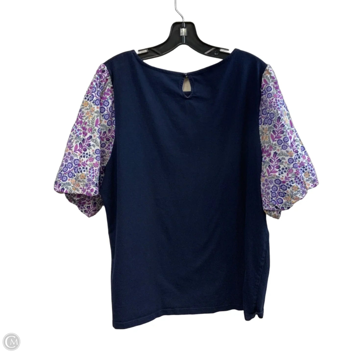 Top Short Sleeve By Talbots In Blue, Size: 2x
