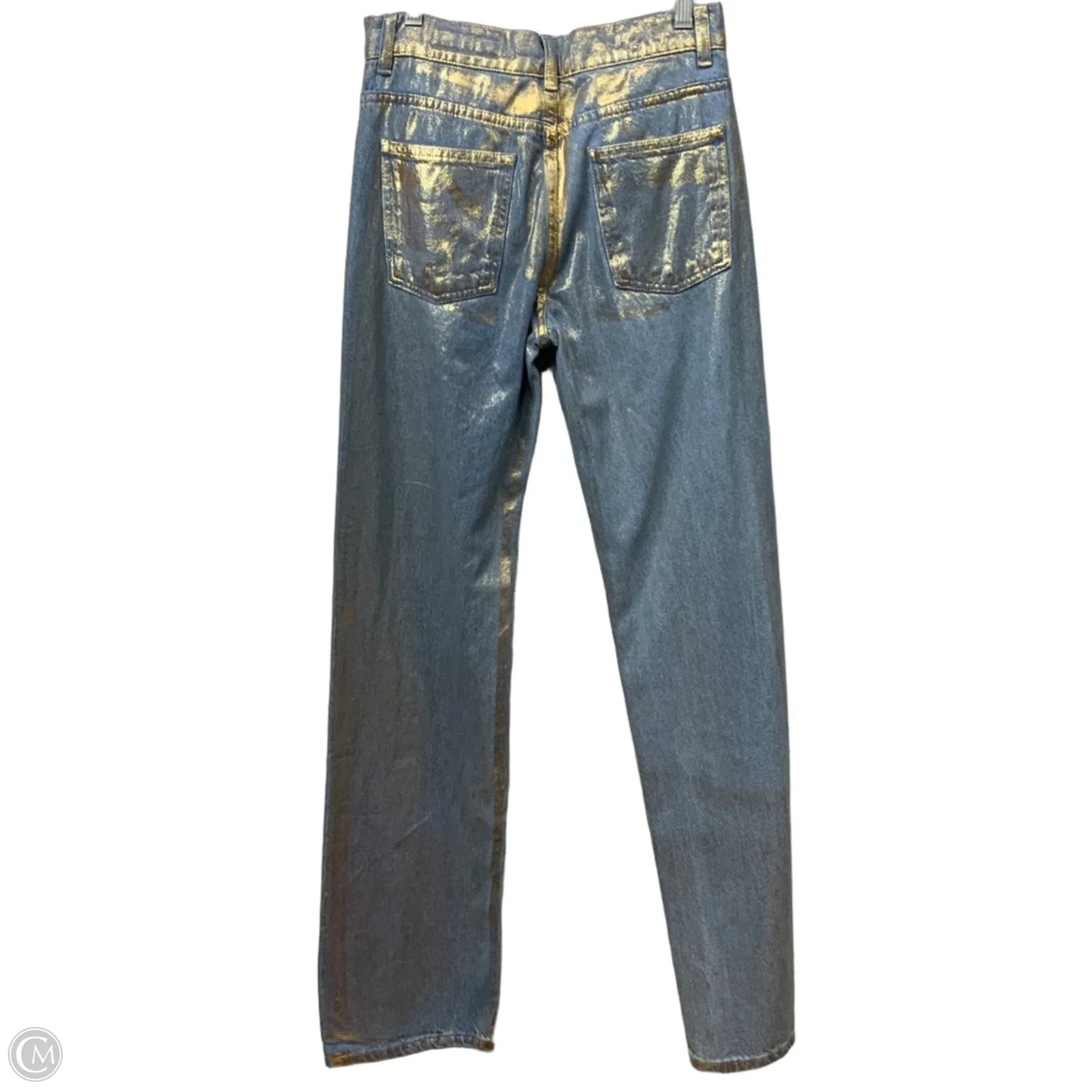 Jeans Straight By Zara In Blue Denim, Size: 0