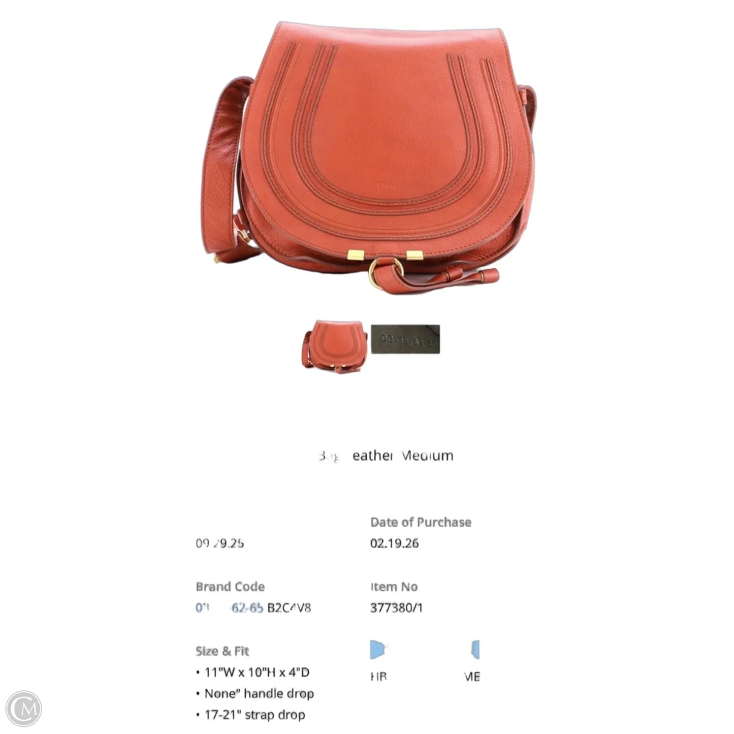 Handbag Luxury Designer By Chloe, Size: Medium