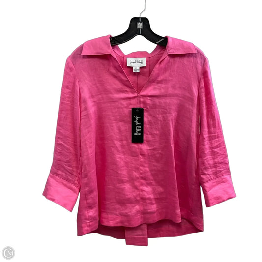 Blouse 3/4 Sleeve By Joseph Ribkoff In Pink, Size: S
