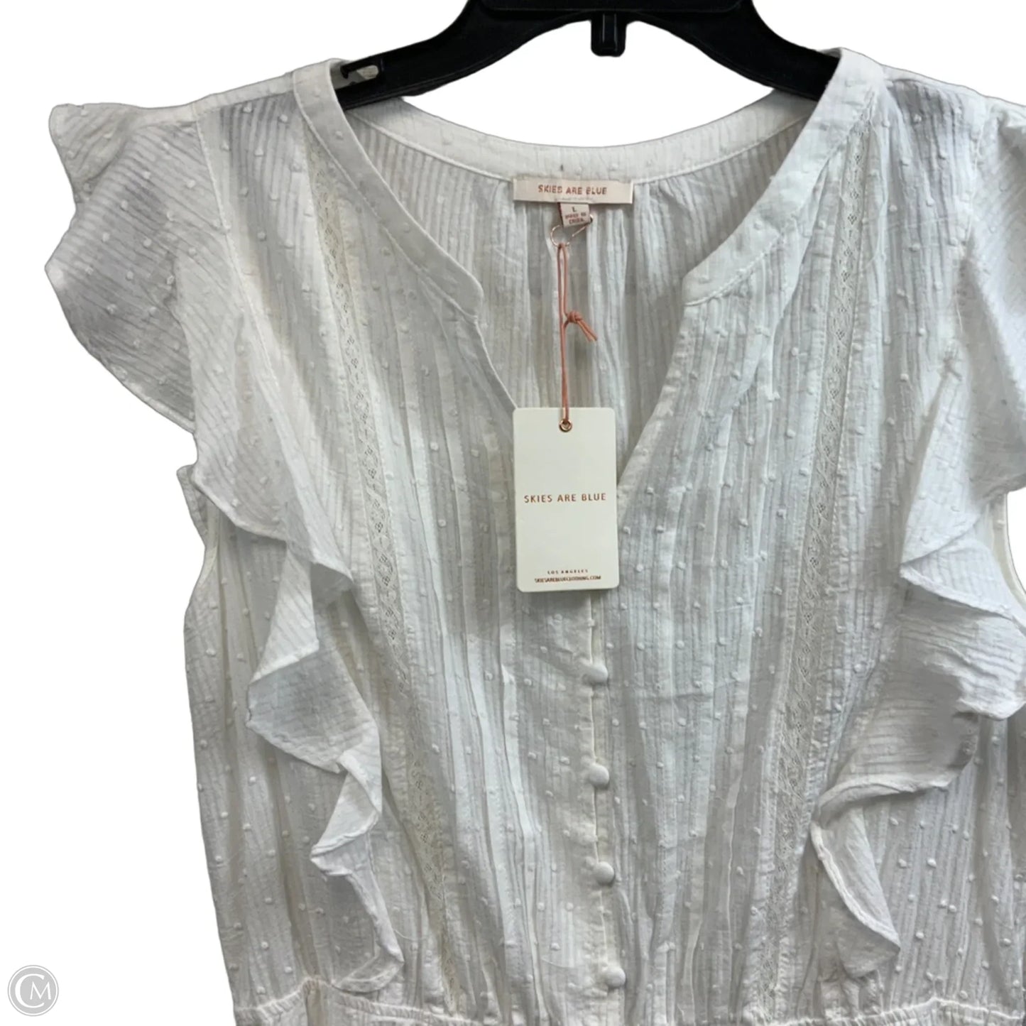 Dress Casual Short By Skies Are Blue In White, Size: L