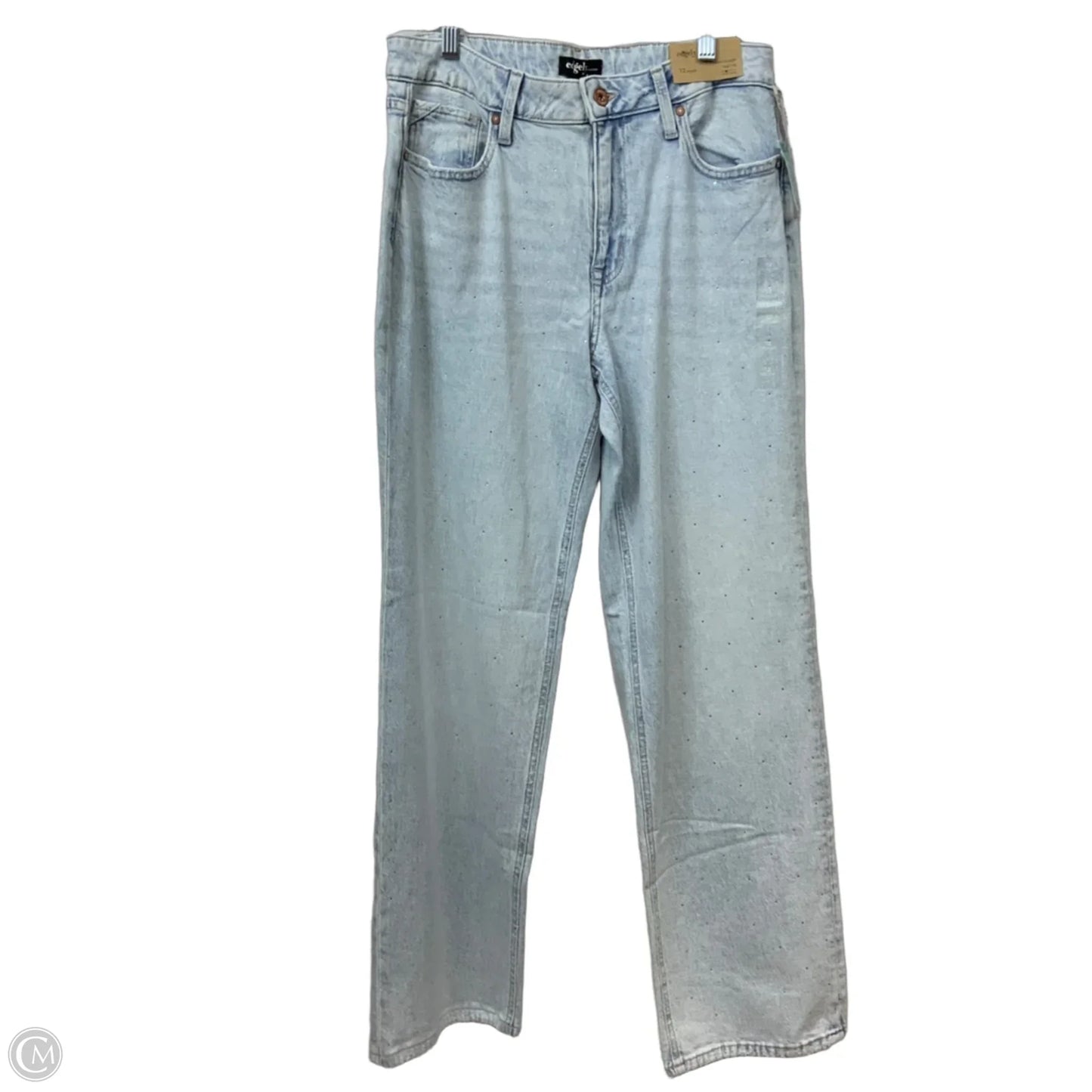 Jeans Straight By Edgely In Blue Denim, Size: 12