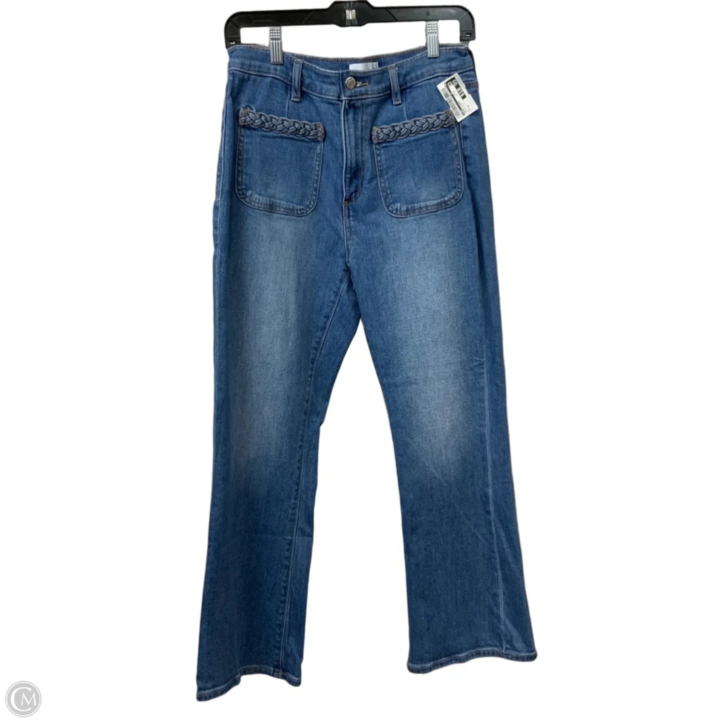 Jeans Flared By Loft In Blue Denim, Size: 6