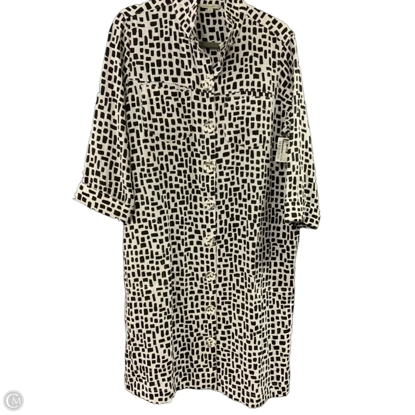 Dress Casual Short By John Mark In Black & White, Size: S