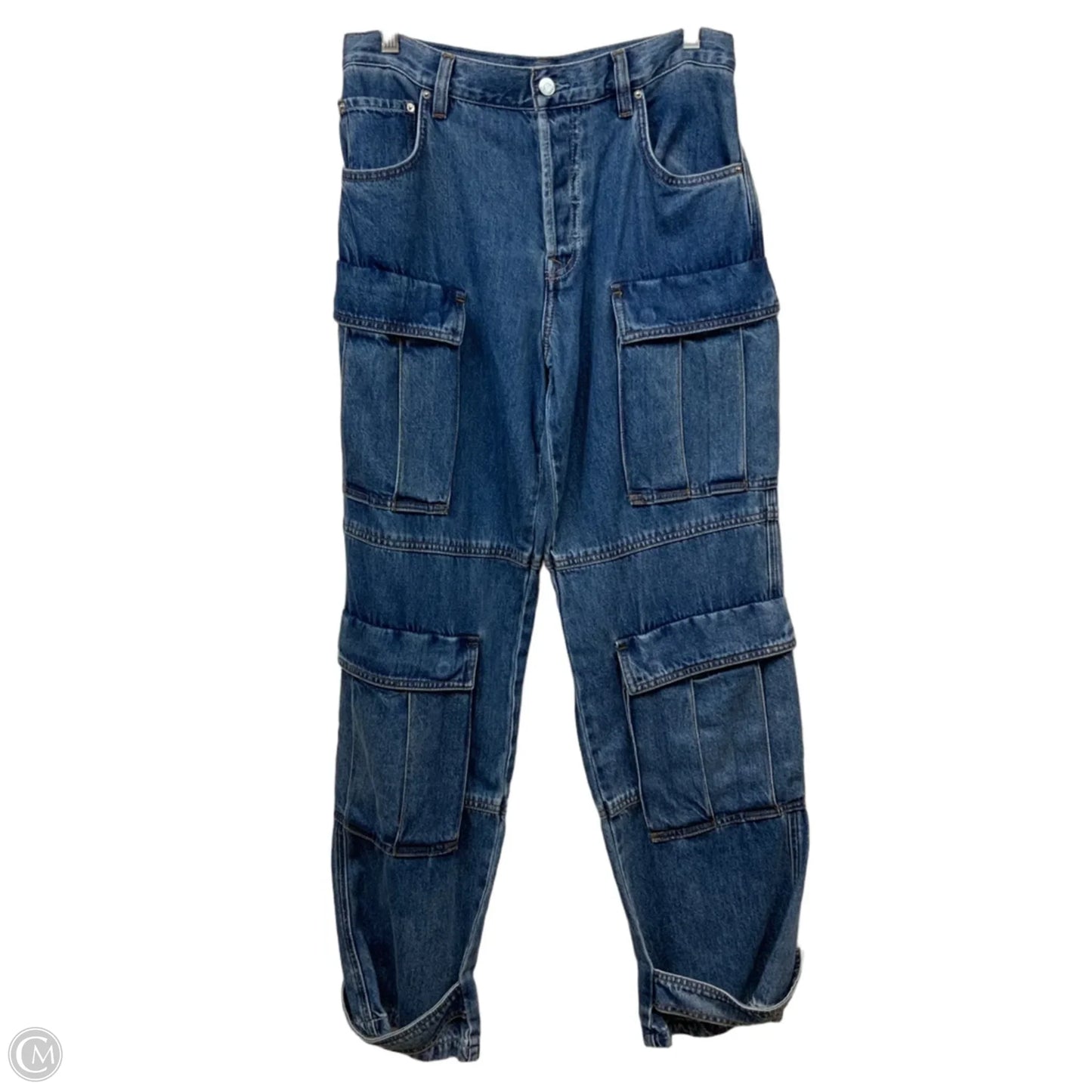 Jeans Wide Leg By GRLFRND In Blue Denim, Size: 0