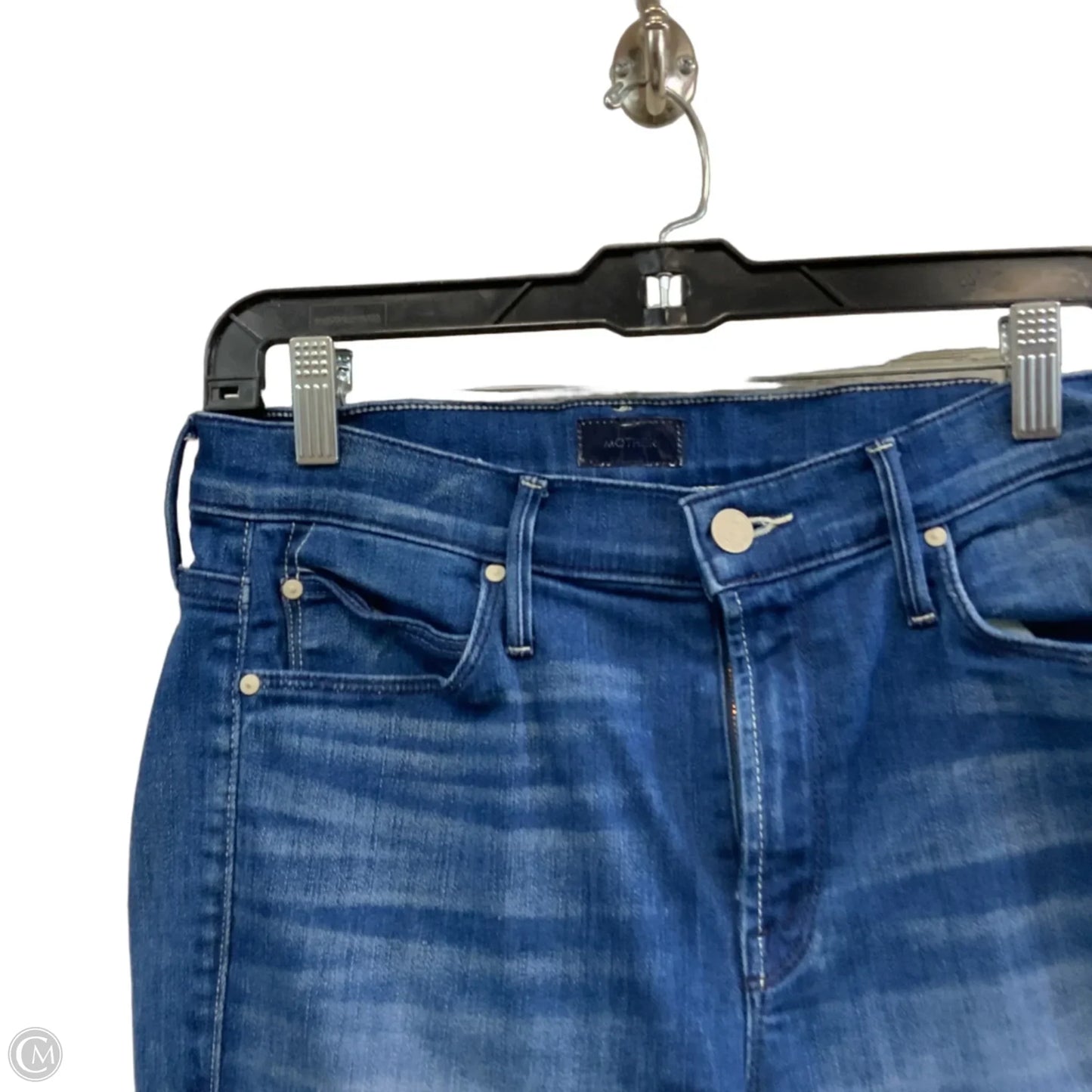 Jeans Straight By Mother In Blue Denim, Size: 8