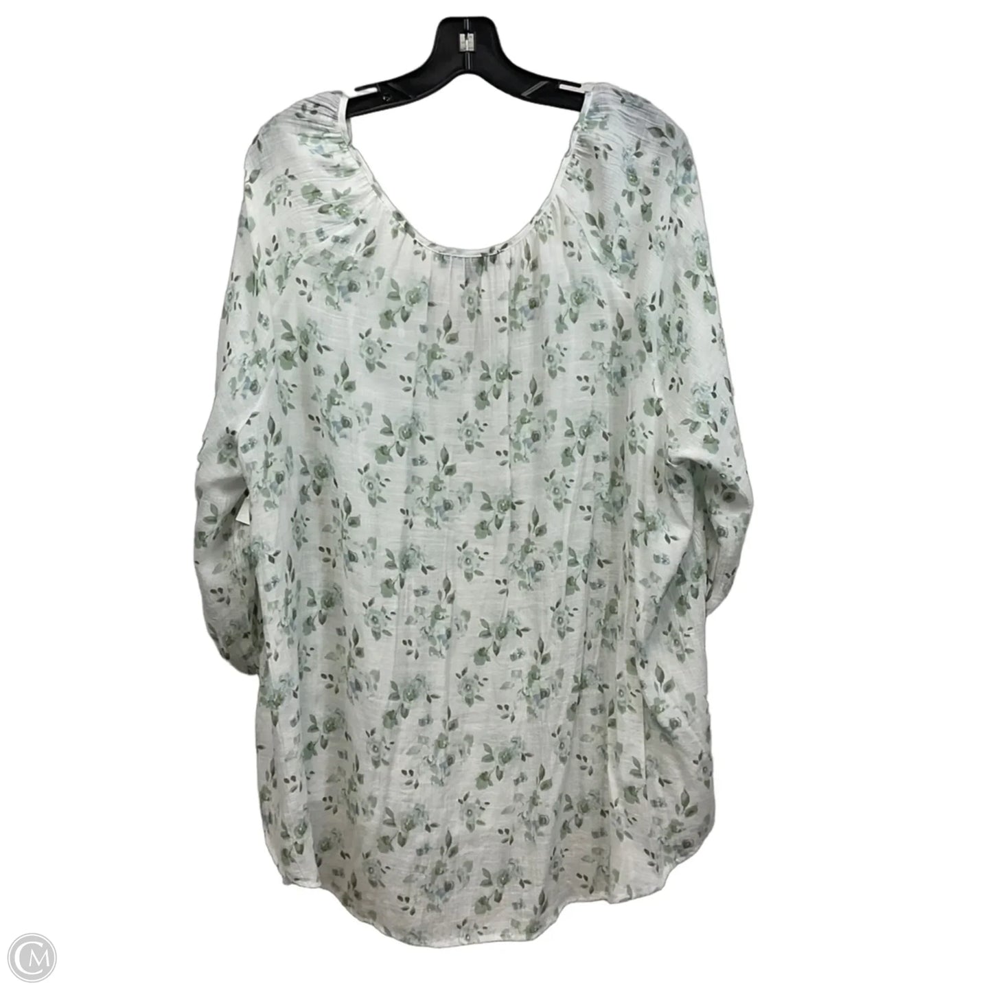 Top Short Sleeve By Fred David In White, Size: 2x