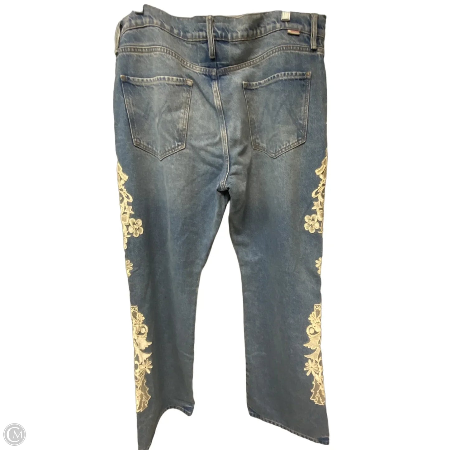Jeans Wide Leg By Mother In Blue Denim, Size: 14