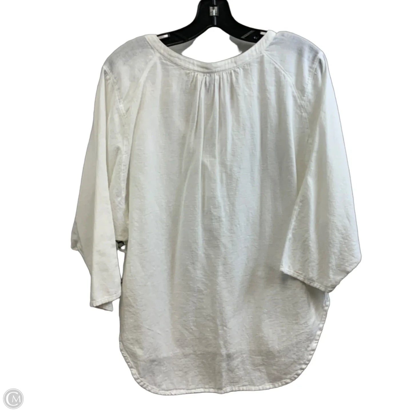 Blouse 3/4 Sleeve By LEALLO In White, Size: L
