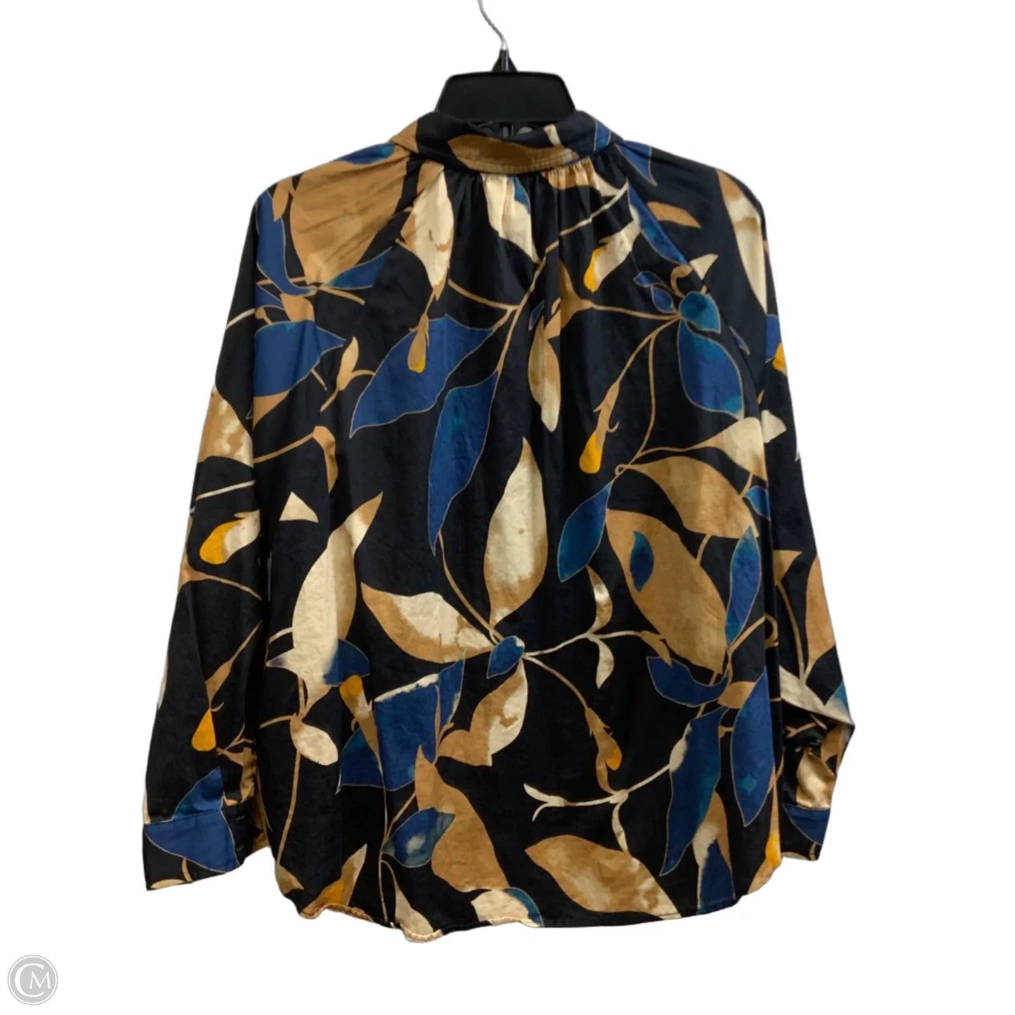 Blouse Long Sleeve By FINLEY In Black, Size: M