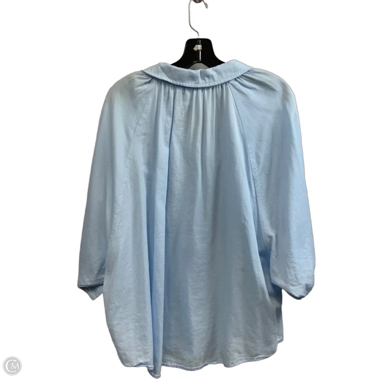 Blouse Short Sleeve By FINLEY In Blue, Size: M
