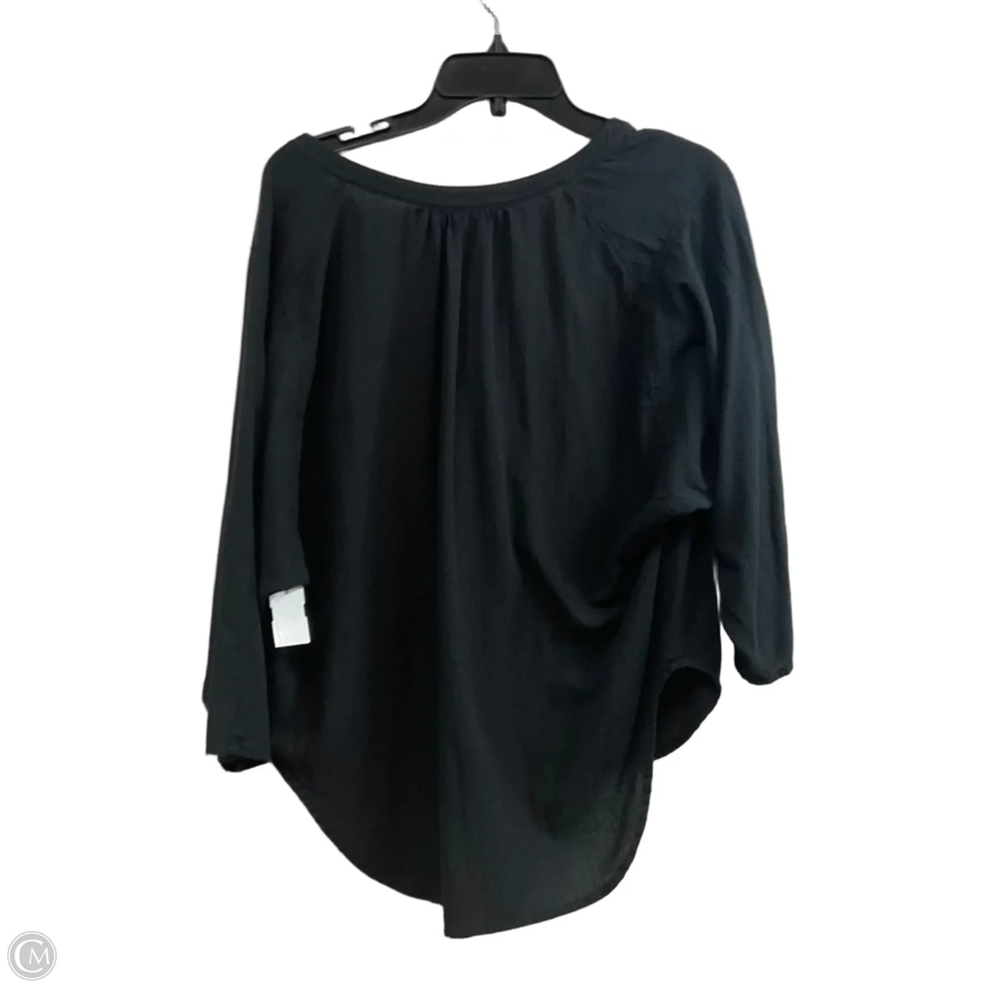 Blouse 3/4 Sleeve By LEALLO In Black, Size: L