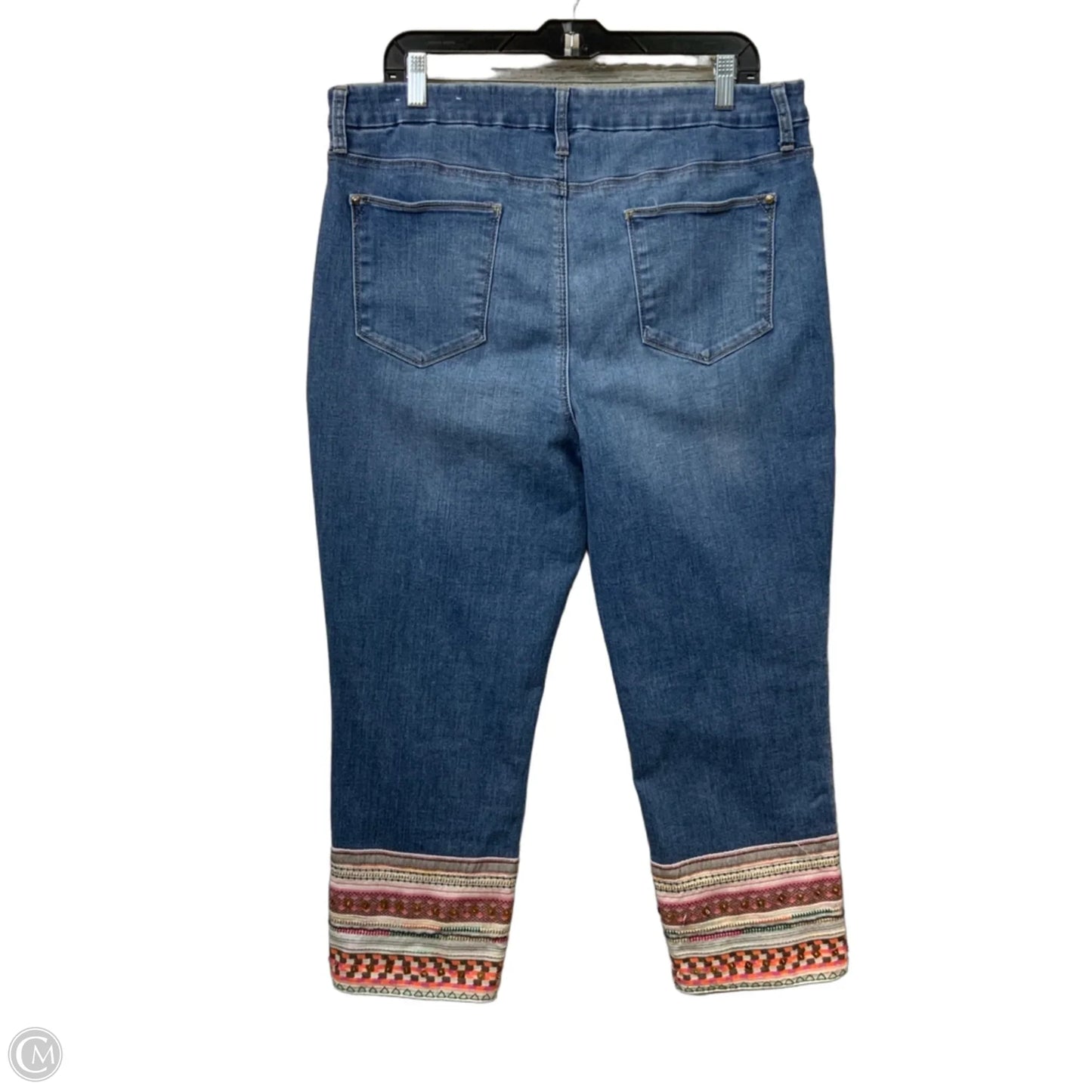 Jeans Straight By Chicos In Blue Denim, Size: 16