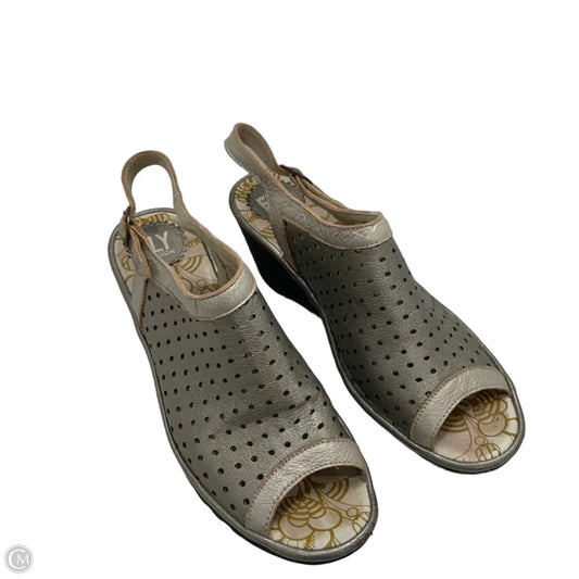 Sandals Heels Wedge By Fly London In Grey, Size: 9