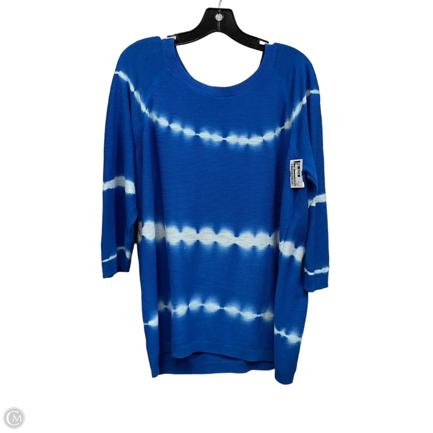 Sweater Short Sleeve By Talbots In Blue, Size: 2x
