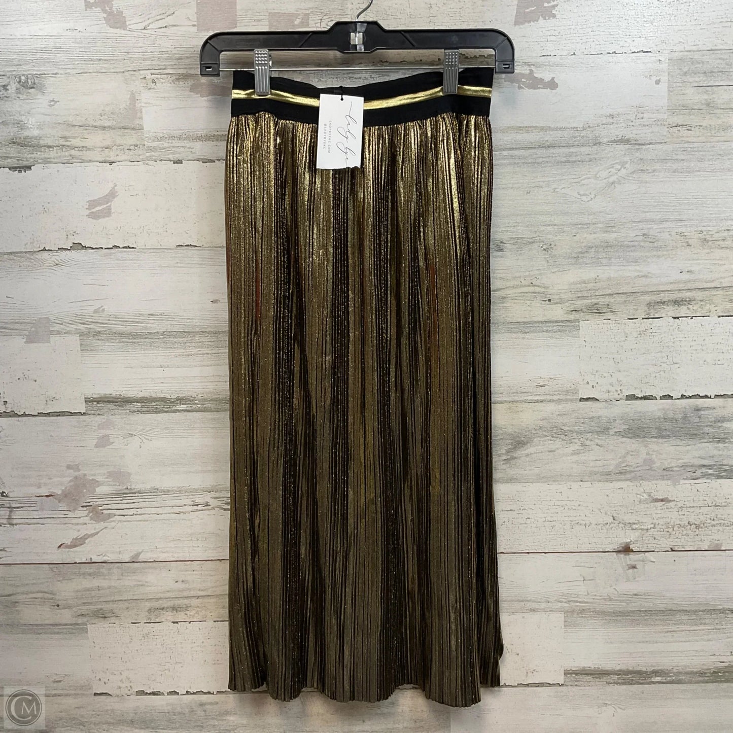 Skirt Midi By Moon River In Gold, Size: Xs