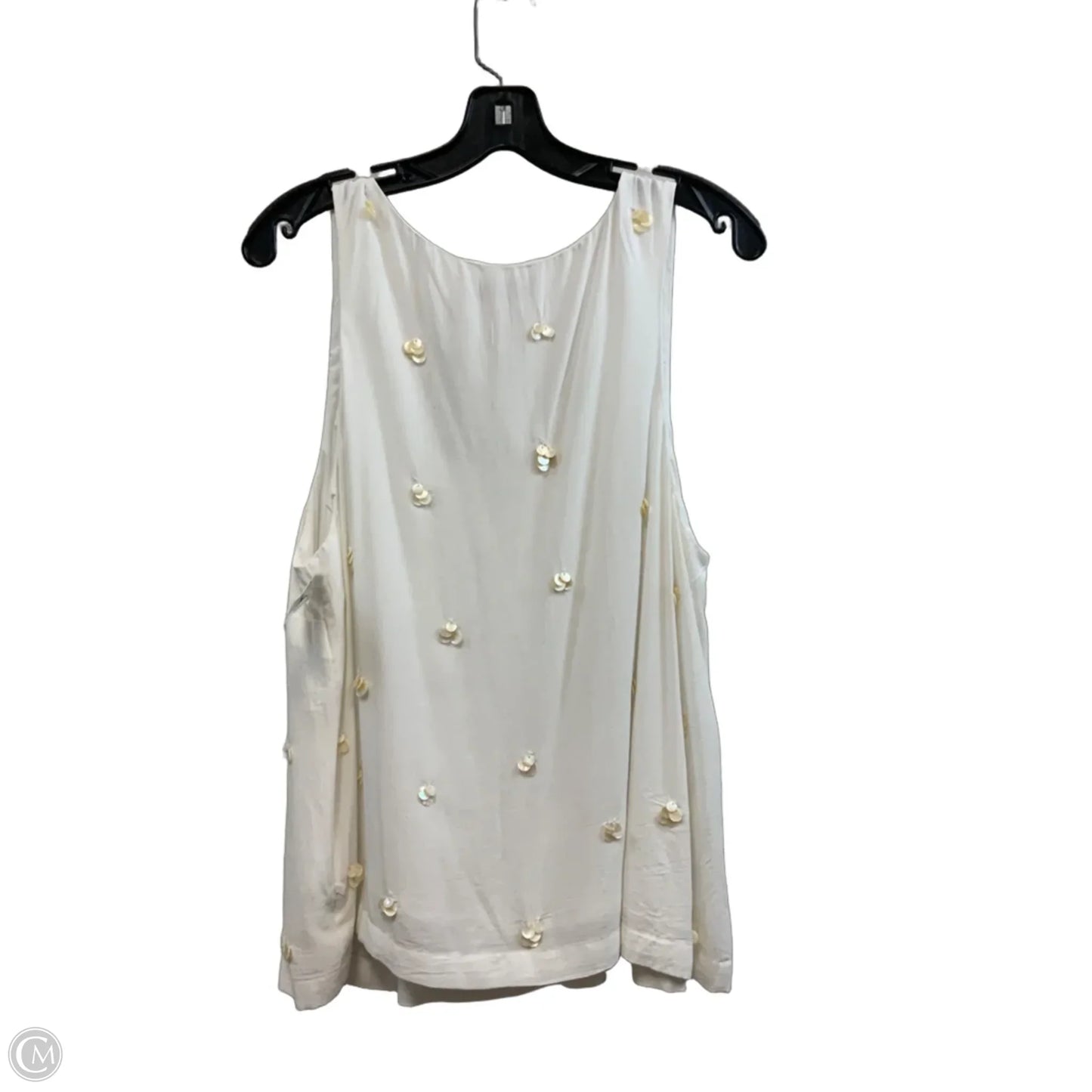 Top Sleeveless By Loft In White, Size: Xl