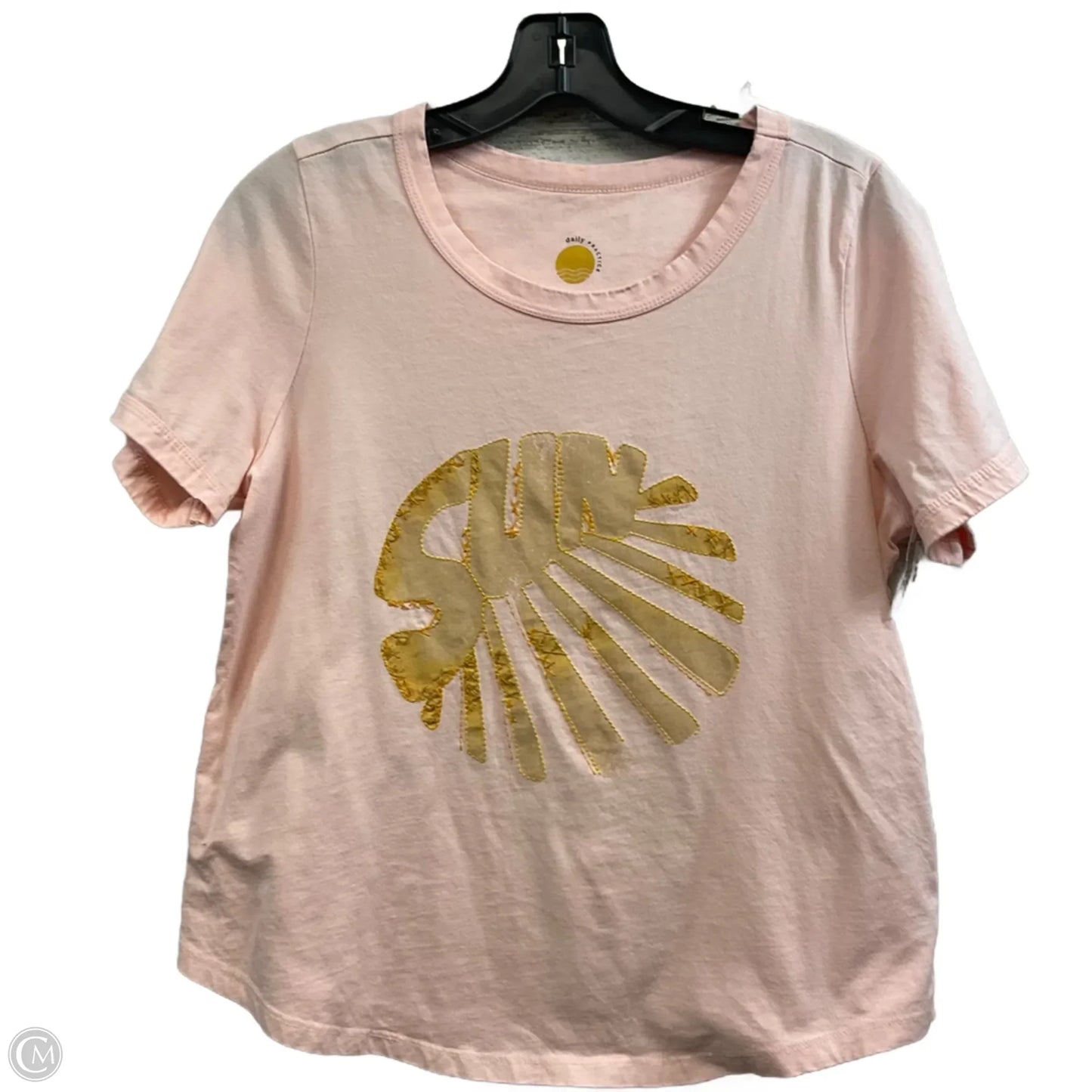 Top Short Sleeve By Daily Practice By Anthropologie In Pink, Size: M