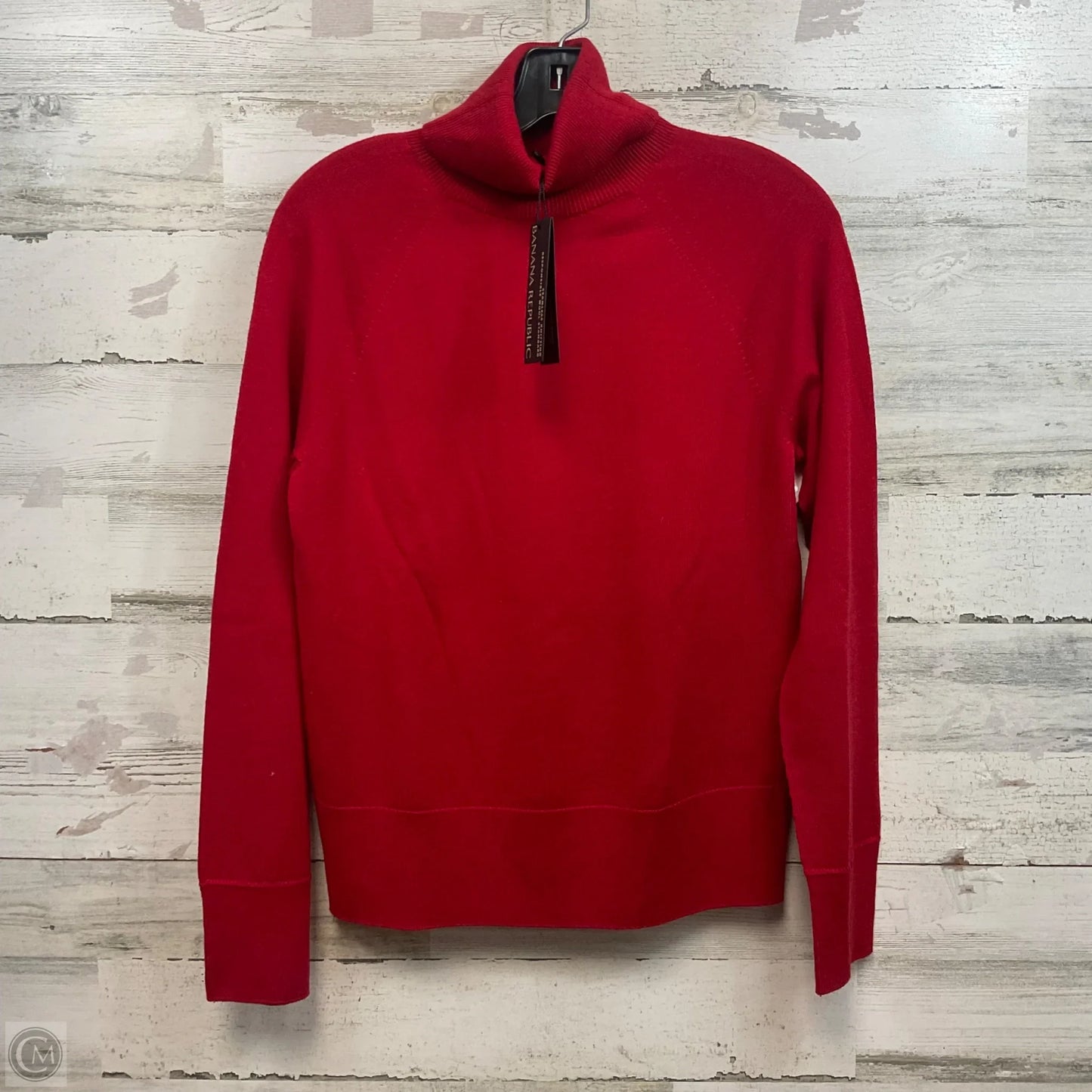 Top Long Sleeve By Banana Republic In Red, Size: M