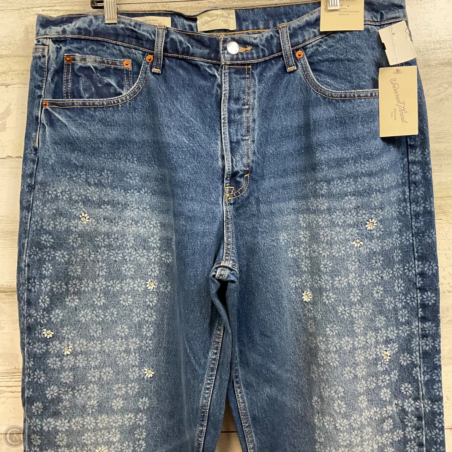 Jeans Straight By Universal Thread In Blue Denim, Size: 16