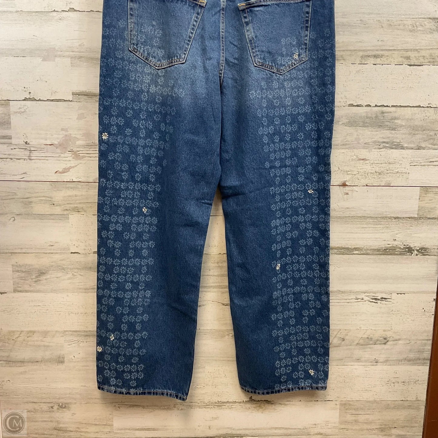 Jeans Straight By Universal Thread In Blue Denim, Size: 16