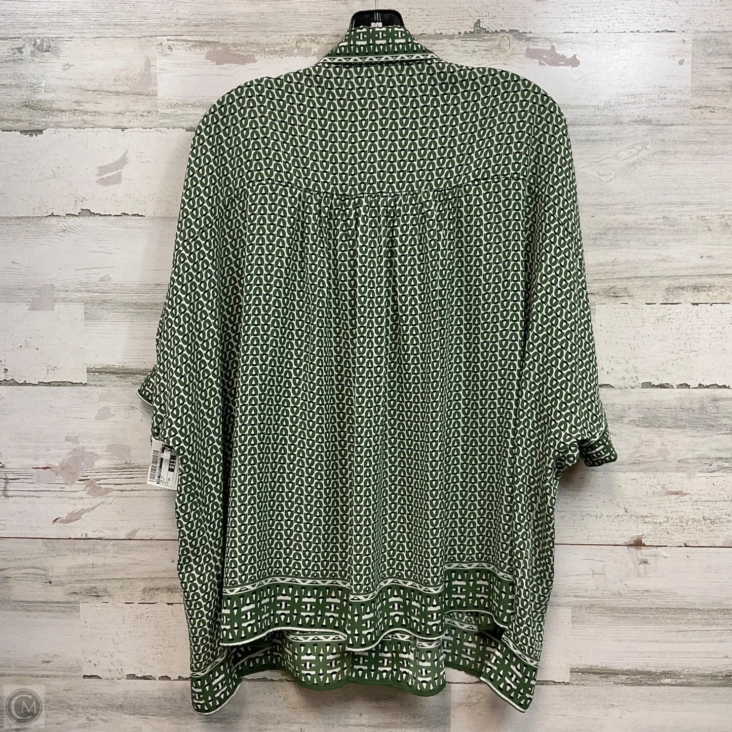 Top Short Sleeve By Max Studio In Green, Size: 2x