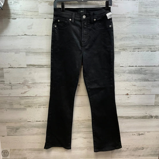 Jeans Boot Cut By 7 For All Mankind In Black Denim, Size: 4
