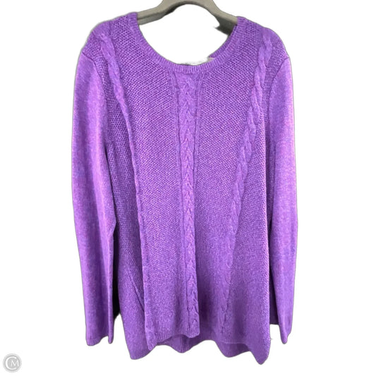 Sweater By Talbots In Purple, Size: 2x