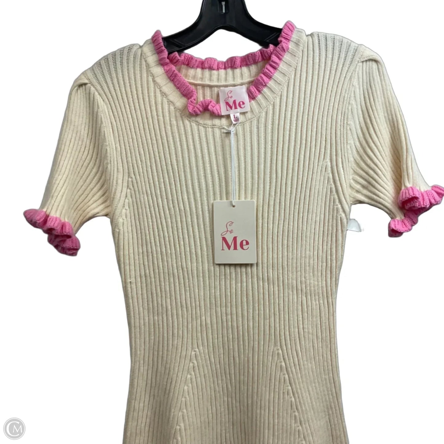 Dress Sweater By SO ME In Beige, Size: L
