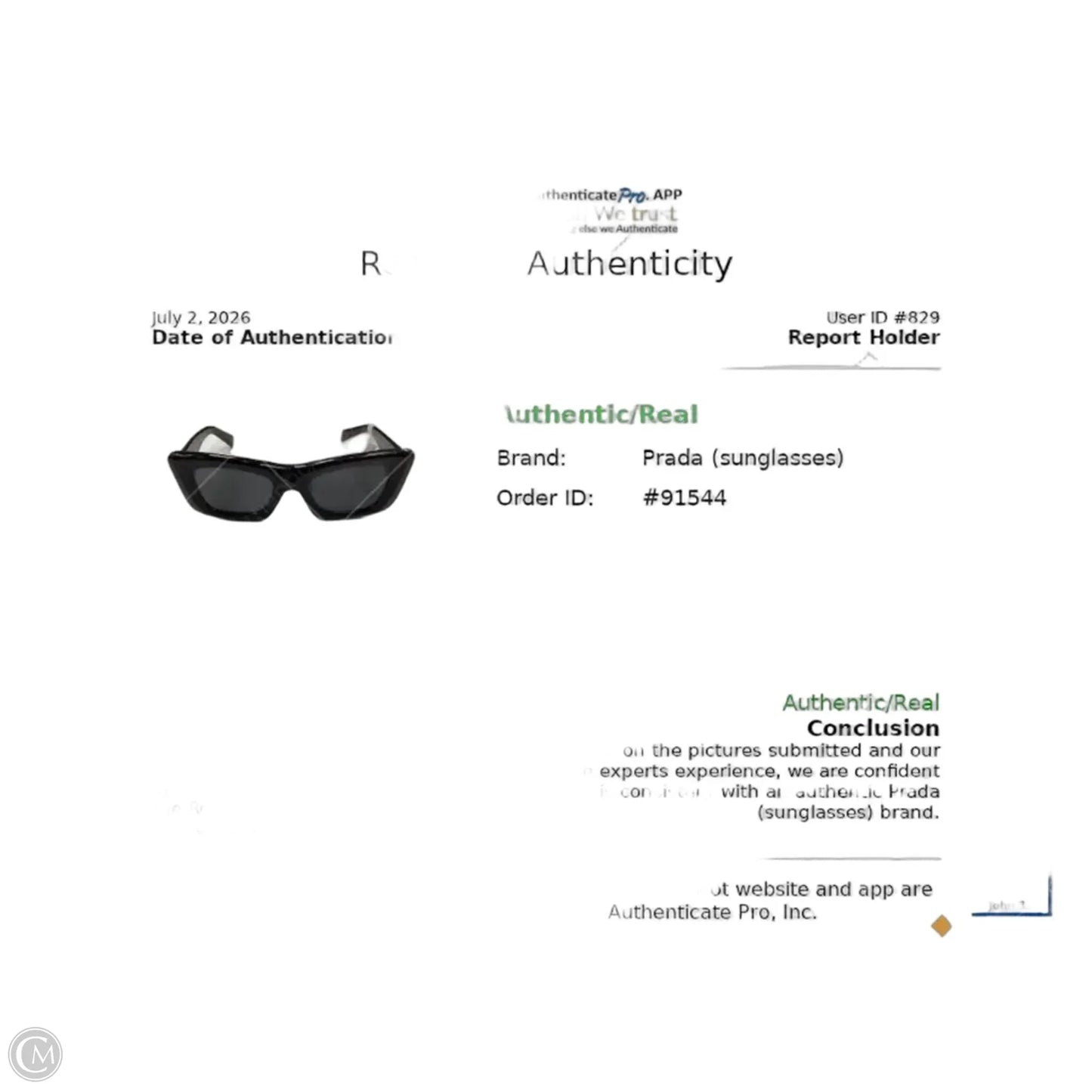 Sunglasses Luxury Designer By Prada