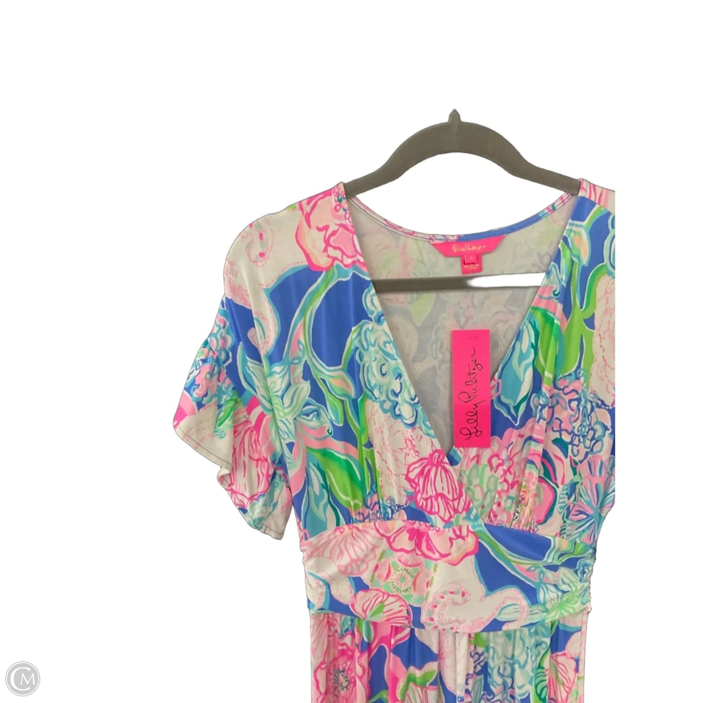 Dress Designer By Lilly Pulitzer In Pink & White, Size: S