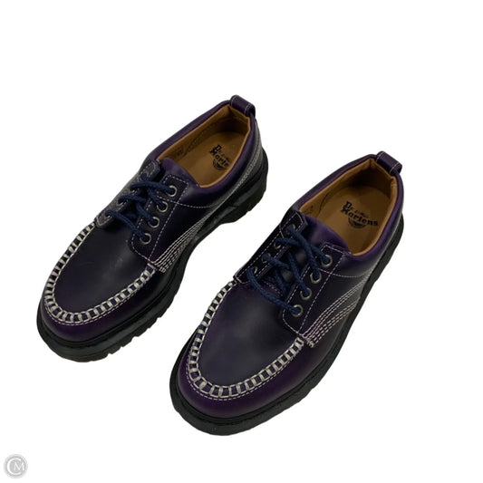 Shoes Flats By Dr Martens In Purple, Size: 7